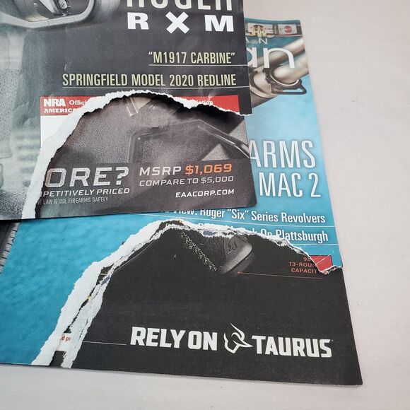 Lot of 6- American Rifleman Magazines Feb 2024-March 2025 Mixed Torn Covers READ - Picture 10 of 15